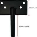 Self-Locking Gate Latch Heavy Duty Post Mount Automatic Gravity Lever Wood/PVC Fence Gate Lock with Fasteners Hardware,for Secure Pool |Yard | Garden, Steel,Black