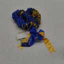 Yinkin Graduation Ribbon Leis Set Class of 2025 Handmade Double Braided Necklace Adjustable Silk Leis Grad Cutouts 2025 Pendant for Graduation Party (Blue and Gold)