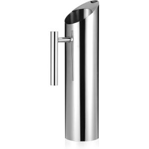 68oz/2L Stainless Steel Water Pitcher Metal Pitchers with Ice Guard Silver Carafe Drink Pitcher with Handle for Iced/Hot Tea Juice, Coffee, Milk