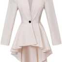 Saniplaycos Women's Steampunk Victorian Jacket Coat Medieval Vintage Gothic Tailcoat Long Sleeve Tuxedo Shirt M