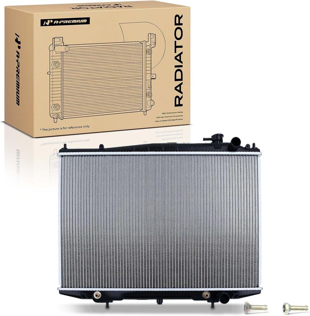 A-Premium Engine Coolant Radiator Assembly w/Transmission Oil Cooler - Compatible with Nissan Models - Frontier 1998-2004 2006-2008 2011-2015 2.4L, Frontier 1999-2004 3.3L, Xterra 2000-2004 2.4L 3.3L