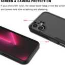 Compatible with iPhone 16 Case, Drop Protection Shockproof Protective Hybrid Dual Layer Hard Plastic Cover + Shock Absorbing Silicone Rubber Case for iPhone 16 6.3", Black