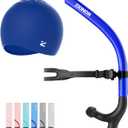ZIONOR Unisex-Adult Snorkel with Swim Cap, Snorkeling for Lap Swimming Training in Pool and Open Water