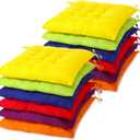 Geetery 12 Pcs Floor Pillows Bulk Square Seating Cushions for Floor, 15.7'' Large Thick Meditation Sitting Cushion Mat for Yoga Tatami Classroom Nursery Daycare Chair Room (Colorful)