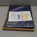 EMSHOI Undated Daily Planner 9.2" X 12", A4 To Do List Notepad, 240 Pages Ring Binder Planner Hardcover Leather Notebook for Work Business Meeting, with Yearly Schedule, Habit Tracker, Blue (8.5  11.5 inches (A4 compatible))