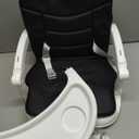 Dream On Me Munch N Go Booster Seat for Babies 6–36 Months, 3-in-1 Feeding, Floor & Table Seat, Adjustable 4 Heights, Lightweight Portable Design, 3-Point Safety Harness, Easy to Fold & Carry- Black