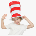 Leadtex Red &White Striped Stovepipe for kids and adults,Top Hat Halloween Cat Cosplay Costume Accessories and Headwear