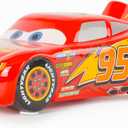 Jay Franco Disney Pixar Cars Lighting McQueen Ceramic Piggy Bank - Kids Room Decor & Racecar Coin Bank - Children's Learning Resource, 4 inches x 8.5 inches x 3 inches