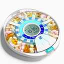 Upgraded Automatic Pill Dispenser for Elderly with Alarm, Smart Pill Dispenser Machine with 28-Slot, Mix-Proof Tech & XL LCD, Enhanced Durability for Daily Medicine Management (Blue)