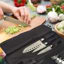 Chefs Knife Roll Bag, Heavy Duty Oxford Chef Knife Bag, Portable 13 Slots Chef Knife Case, Multi-function Cutlery Knives Pouch Holder Knife Wrap Wallet Tool Roll