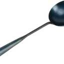 ZhenSanHuan Chinese Traditional HandMade Iron Ladle Wok Tool,Long wok utensils (Ladle, 32CM/12.6'')