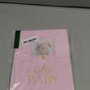 Lanpn Newborn Baby Memory Book, Baby First 5 Year Keepsake Gift with DIY Window, Linen Baby Memories Journal Scrapbook Photo Book, Baby Milestone Album for Boy Girl New Parents (Pink, 154 Pages)