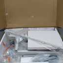 Vanity Desk with Mirror and Lights, 28.4''W Small Makeup Vanity Table with Height-Adjustable Stand, 2 Fabric Drawers Compact Makeup Desk, Gift for Girls, Bedroom Small Space, White