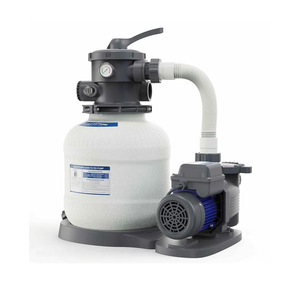AQUASTRONG Sand Filter Pump for Above Ground Pool with Timer, 2/3 HP Pool Pumps Above Ground 2200 GPH for Pools up to 9000GAL,12in Pool Filter with 6-Way Valve, Improved Circulation and Filtration