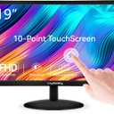 Insykktrkig 19" 1440x900 PC Monitor Office Monitor HDMI VGA LED Desktop Display Dual Speakers, 60Hz, 5ms, VESA Mounting, Wide Viewing Angle 170°, Brightness 300cd/ m², Tilt Adjust, Business Computer Screen