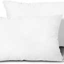 EDOW Throw Pillow Inserts, Set of 2 Lightweight Down Alternative Polyester Pillow, Couch Cushion, Sham Stuffer, Machine Washable. (White, 12x20)