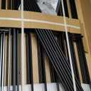 6 Panels No Dig Decorative Garden Fence with Gate  48in H x 13.5ft L, Tall HeavyDuty Square Tube Animal Barrier, Rustproof Dog Fence for Outdoor Yard & Patio Protection