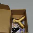 Brass Garden Hose Splitter, Hose y Splitter with Shutoff, Hose Splitter 2 Way Heavy Duty, Brass Y-Valve Water Garden Hose Adapter 2-Way Y-Valve 3/4" GHT Threads