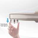 Metal Pull Down Bathtub Spout with Diverter, 5-1/4" Length, Repair Part Tub Spout, Rebuilt with RP33794& RP12307, Brushed Nickel