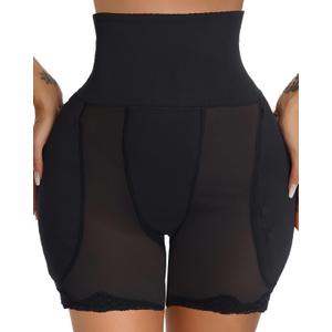 Hip Enhancer Shapewear for Women Hip Dip Pads Butt Shaper Padded Underwear Fake Hips Padding Butt Enhancer Tummy Control (Large, Black)