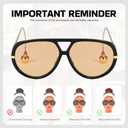 Oversized Aviator Sunglasses with Earring for Women Large Big UV400 Protection Designer 2025 Ladies Shades