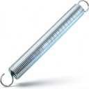 9637 Extension Spring, 12 in. Length, 1 in. Diameter, Screen Door Spring, Spring Steel Construction, Nickel Plated Finish, Single Loop Opening, for Prime-Line