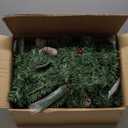 Super Long & Timer 8 Modes - 18 Ft by 10 Inch Prelit Outdoor Christmas Garland for Stair Porch Front Door Mantle, Battery Operated 100 Warm Lights Thick 460 Branch 15 Pinecone 165 Berry Cedar Garland