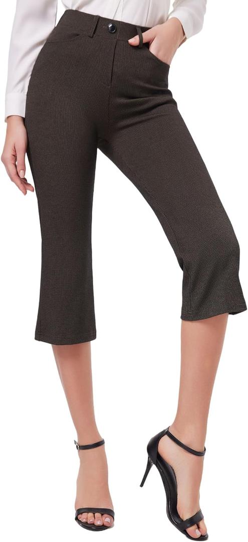 Houmous  33'' 35'' Inseam Women's Bootcut Dress Pants Pockets Stretch Work Lounge Pant Office Casual