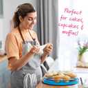 Cake Cupcake Carrier with Lid and Handle + Cake Stand Plate with Dome | 10" Round Cake Container Holder with Cover | Plastic Pie Carrier Cake Storage Container | Bunt Keeper Platter Tray for Transport