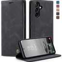 for Samsung Galaxy A54 5G Case, Flip Wallet Leather Case with Card Holder Magnetic Closure Shockproof Kickstand Protective Phone Cases Cover for Galaxy A54 6.4 Inch,Black