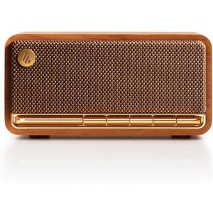 Edifier Retro Wood Bluetooth Speaker,Wireless Portable Speakers with 20W Stereo Sound,Vintage Decor Speaker with AUX,USB Soundcard,Micro SD Brown