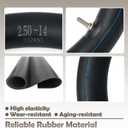 14" Front Inner Tube Replacement for Yozma IN10 for Yozma in 10 for Tuttio Soleil01 Electric Dirt Bike, E-Bike Motorcycle Inner Tubes Thickened Black