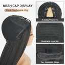 V Part Wig Curly Wig Afro Loose Wave Wear and Go Glueless Wigs for Black Women, Synthetic Hair Full Head Clip in Half Wig as Human Hair No Leave Out (#1B, 22 Inch)