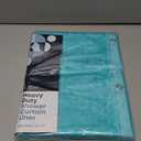 LiBa Plastic Shower Curtain, Heavy Duty 8G Shower Curtain for Bathroom, Waterproof Vinyl Shower Curtain, 3 Magnets, Rustproof Mental Grommets - 3D Aqua Circle Pattern, 72x72