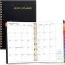 SUNEE 2-Year Monthly Planner 2025-2026 (Jan 2025 - Dec 2026) 7"x10" Monthly Spreads & Yearly Planner, Black