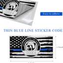 10 x 2PCS Thin Blue Line Sticker Code 4, Police Support Sticker American Flag Thin Line Decal, Waterproof Thin Line Flag Stickers Support Law Enforcement for Car Window Laptop (Larger), 6.73.34 inches