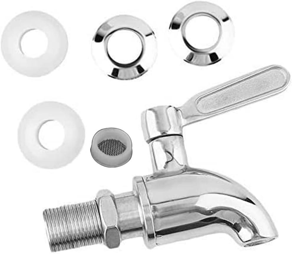 Iced Beverage Dispensers, Spigot for Beverage Dispenser Spigot Replacement 16mm 304 Stainless Steel Water Dispenser Juice Dispenser Spigot for Barrel Fermenter Beer