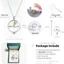 Pet Ashes Memorial Necklace, Dog Fur Ashes Keepsake Necklace, Small Pet Urn Pendant Vial Necklace for Ashes, Cat Fur Memorial Necklace Jewelry, Dog Ash Small Urn Glass Necklace (Big Planet)