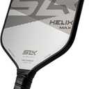SLK Helix Pro Pickleball Paddle | Carbon Fiber & Fiberglass Hybrid Face | Thermoformed Carbon Fiber Core | Unmatched Control (Legend Gray)