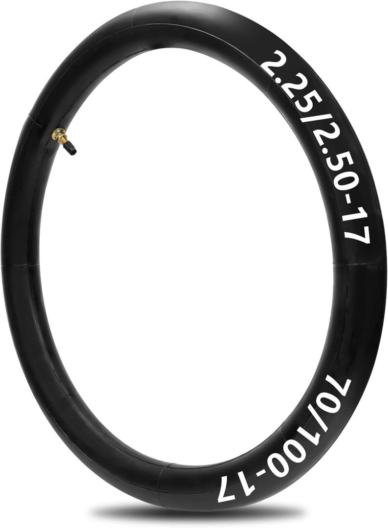 HIAORS 2.25/2.50-17 Inner Tube Tire Traight Valve Stem 70/100-17 Tube Compatible with Motorcycle Suzuki Pit Dirt Bike 1Pcs