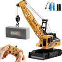 Dwi Dowellin Remote Control Crawler Crane for Boys,11-Channel 2.4GHz RC Construction Crane Toy for Kids Age 3 4-7 8 9 10 Year Old