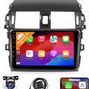 Naifay Android Car Radio for Toyota Corolla 2009 2010 2011 2012 2013 with Wireless Carplay Android Auto, 2+32G 9 inch Touch Screen for Corolla Stereo Bluetooth Car Audio Receivers In Dash GPS WiFi SWC