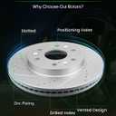 SCITOO Brake Kits Front Rear Brake Rotors Brake Pad:55097;55133;D1092;D1194