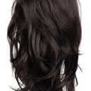 OneDor 22" Semi Curly Hair Women Ladies 3/4 Half Wig Premium Japanese Synthetic fibers Wigs with Secured Mesh Head Cap (R6)