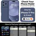 Vooii Magnetic for iPhone 17 Pro Case, Compatible with Magsafe (Premium Liquid Silicone) (Integrated Camera Control Button) Full Body Protective Anti-Scratch Microfiber Lining 6.3", Navy Blue