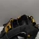 Aupofit Comfortable Tough Thick 7-Piece Tool Belt with Suspenders 32 Pockets and Loops, 1680D Denier Fabric Heavy Duty Tool Belts with Carry Handles, Fits Waists 36-49In, Black and Yellow