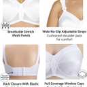 Exquisite Form 5100532 FULLY Original Wireless Full-Coverage Bra with Back Closure (Beige)