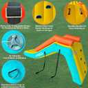 Inflatable Pontoon Slide, Quick Setup Portable Water Slide for Boat Dock, Lake Pool, Summer Party