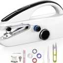 Handheld sewing machine, portable, mini fast sewing speed, suitable for sewing clothes, fabric, DIY Home sewing for beginnersWhite