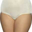 Vanity Fair Women's High Waisted Underwear, Full Coverage Ladies Panties, Perfectly Yours Briefs (7, Nylon - Candleglow)